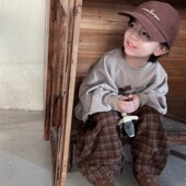 卫衣儿童宽松毛边圆领上衣套头衫 2025男童卡通长袖 秋装 暮晨家新款