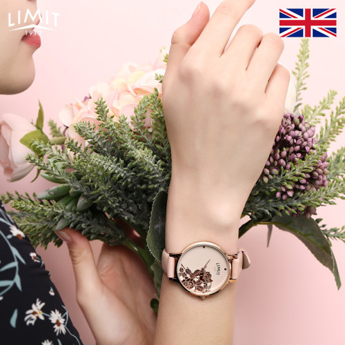 limit玫瑰浮雕复古风正品女表