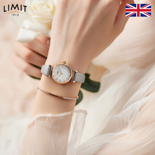 LIMIT星空手表女士轻奢小巧ins风简约气质blingbling皮带金色英国