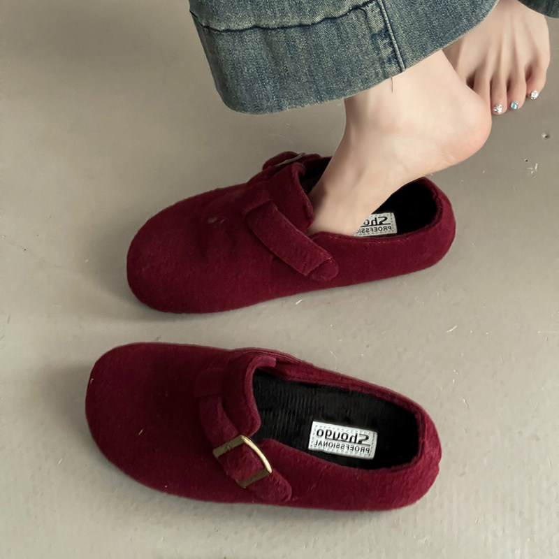 日本OFFCAT复古风时尚文艺皮带扣勃肯鞋女2025秋新款外穿一脚蹬懒,女鞋,包头拖,淘宝优惠券,粉丝福利购,淘宝优惠卷