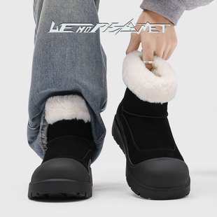 日本OFFCAT上野行星冬季新品加绒雪地靴女户外防寒加厚保暖丑萌大