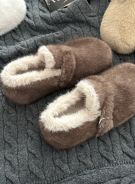 日本OFFCAT加绒休闲勃肯鞋女2025新款冬季厚底保暖增高雪地靴加厚