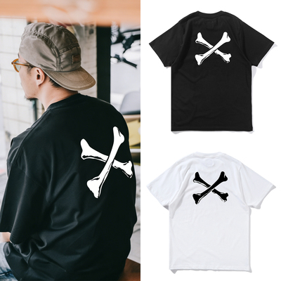 日系余文乐同款WTAPS西山彻骨头印花短袖夏季男士情侣休闲潮流T恤