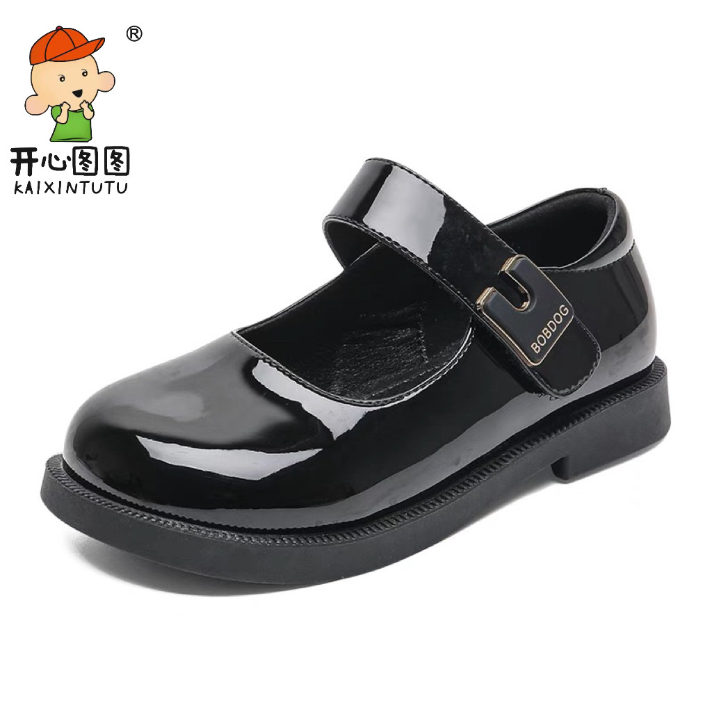 女童公主鞋黑色皮鞋小学生演出鞋皮鞋