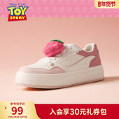 厚底休闲鞋 板鞋 女2025年冬季 新款 迪士尼系列 热风草莓熊小白鞋