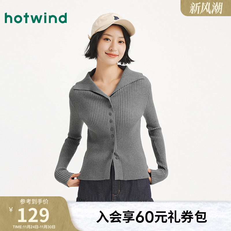 25年秋季新款女士翻领针织衫