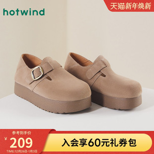 百搭两穿休闲单鞋 热风厚底勃肯鞋 新款 2025年春季 子H15W25102 女款