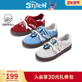 新款 新年运动休闲鞋 女鞋 2025年冬季 迪士尼系列 热风红色德训鞋