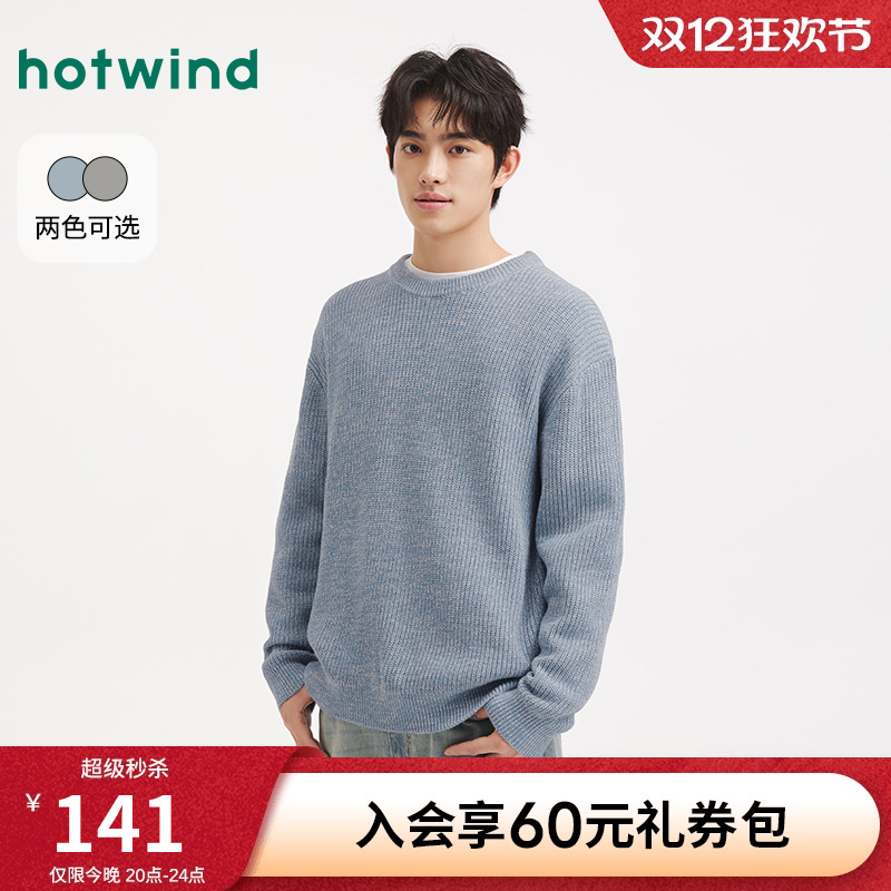 25年冬季新款男士花纱针织衫