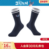 迪士尼系列 热风2025年秋季 新款 女士史迪奇趣味高帮袜 DSN