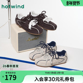 户外运动慢跑鞋 热风复古德训鞋 新款 增高显瘦休闲鞋 女鞋 2026年春季