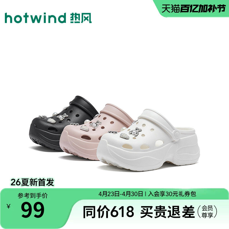 热风厚底洞洞鞋女鞋2026年夏季新款户外包头拖鞋休闲沙滩凉拖凉鞋