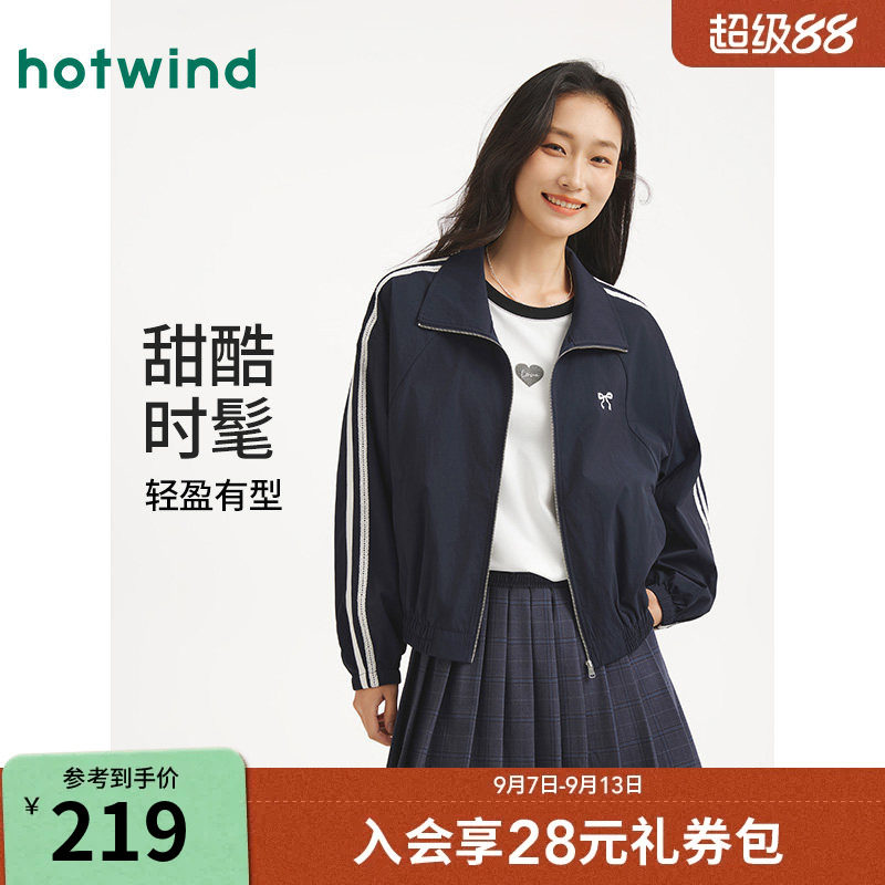 热风2026年春季新款女士立领外套图片