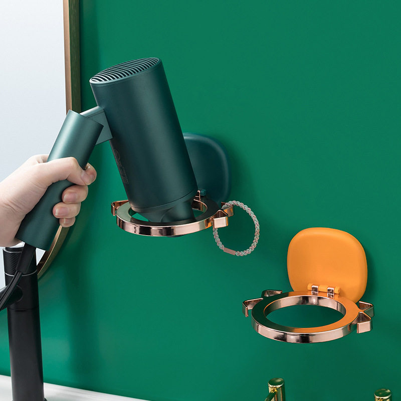 吹风机置物架创意无痕强力免打孔卫生间多功能可折叠浴室吹风机架