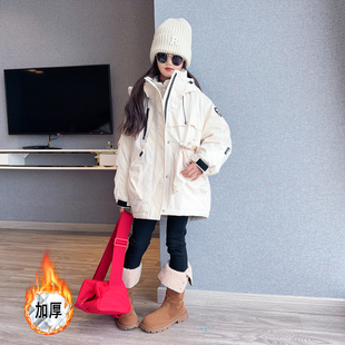 儿童三合一冲锋衣女孩夹棉外套 2025新款 女童工装 派克服棉衣秋冬装