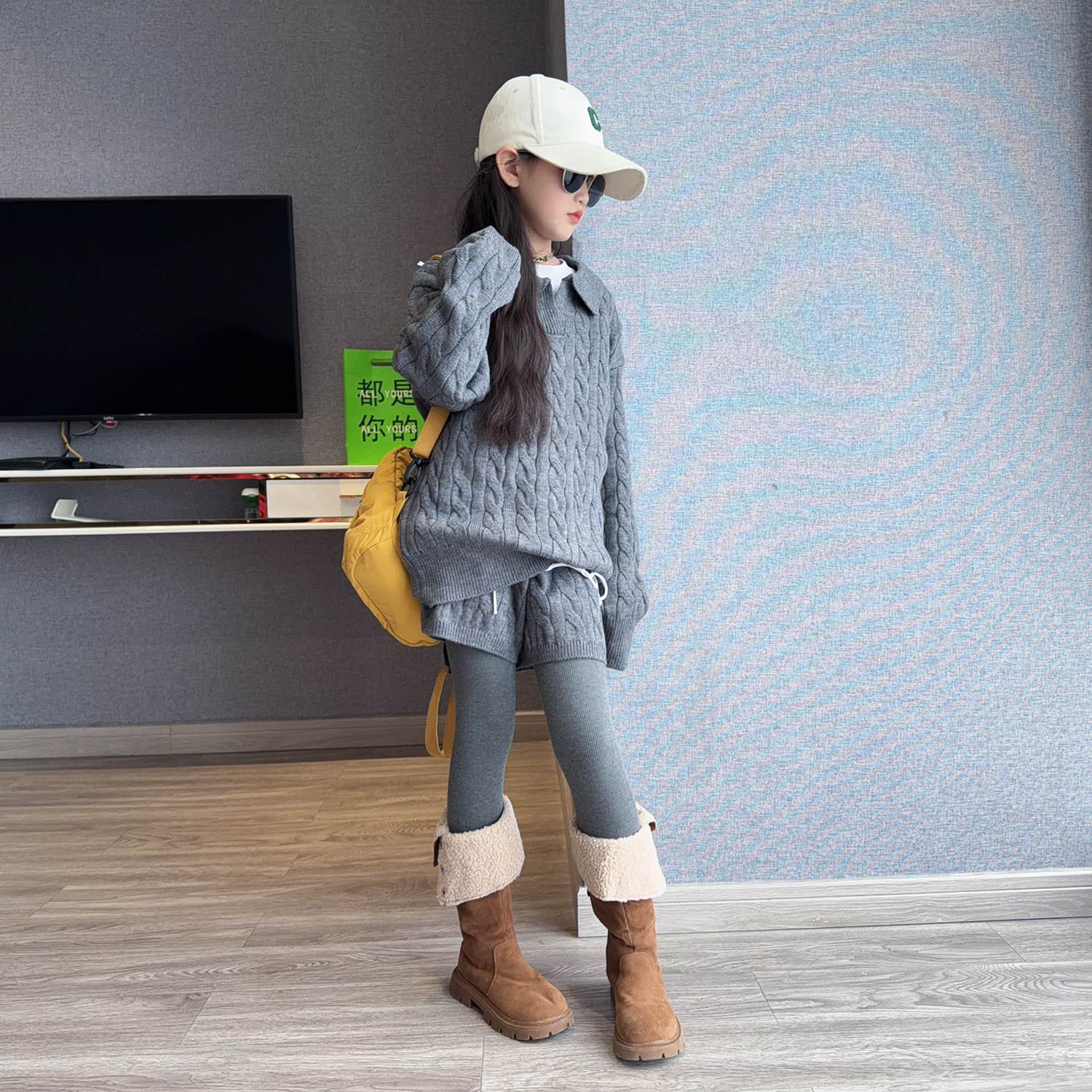 女童毛衣套装2025新款女孩洋气年货大童时尚毛线衣短裤韩版两件套,童装/婴儿装/亲子装,套装,淘宝优惠券,粉丝福利购,淘宝优惠卷