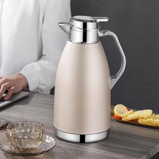 咖啡壶家用热水瓶2.3L商用 316L不锈钢真空保温壶暖水瓶欧式