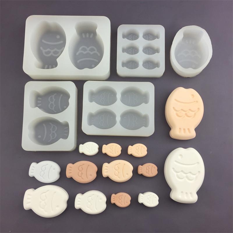 鲷鱼烧香薰翻糖硅胶模具 滴胶石膏巧克力DIY烘焙模具蛋糕装饰工具