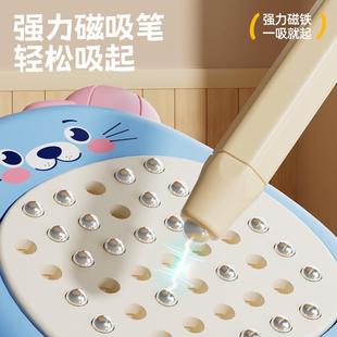 热销儿童磁吸画板儿童可擦写迷你磁性钢珠画板宝宝益智玩具