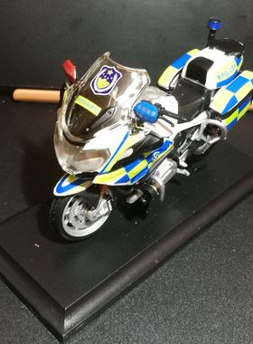 Maisto美驰图树脂塑料合金摩托车模型交通警改装R1200RT比例1:18