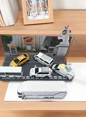 电视直播车模型香港无线TVB新闻车艺员接送保姆车平治奔驰斯宾特