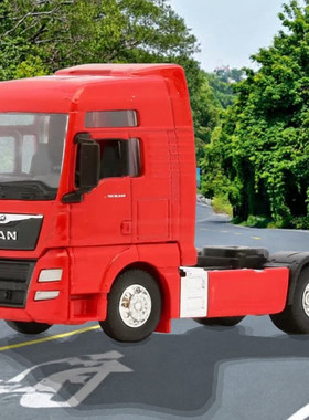 威利微缩场景桌面摆件猛狮货车模型合金比例1:64玩具车MAN WELLY