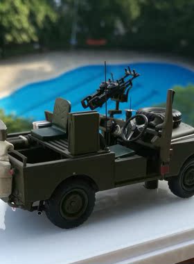 TSM树脂模型军车路虎轻载机枪冲锋车绿色仅可摆展不能动SAS箱04