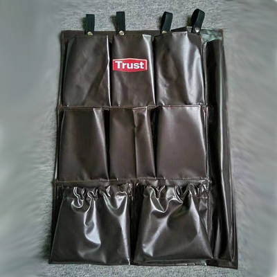 TRUST甘德迈特耐适亚朵酒店九格胶料客房车挂袋清洁抹布布草车袋