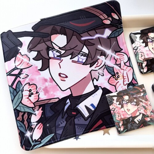 现货 恋与深空夏以昼荷尔蒙魅力吧唧抽象鼠标垫夏以昼同人