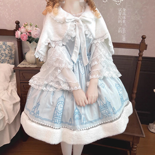 织锦园lolita原创正品雪花城堡JSK冬款洛丽塔可爱连衣裙lo少女裙
