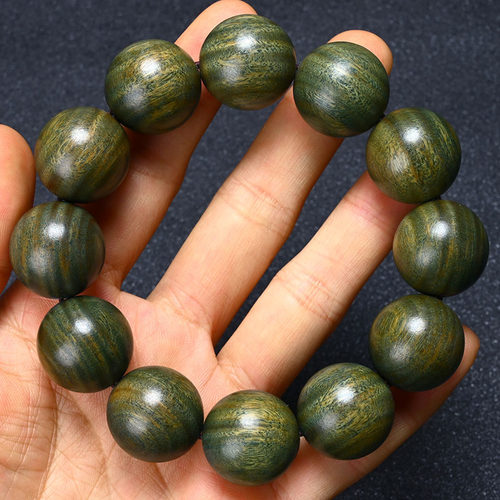 天然檀香念珠正宗绿檀手串老料