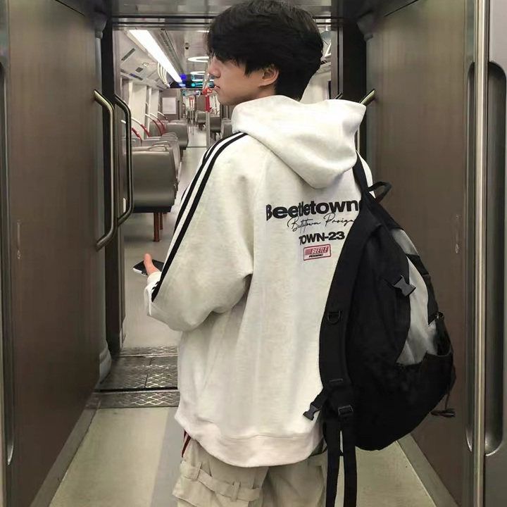 美式复古潮牌卫衣男春秋款