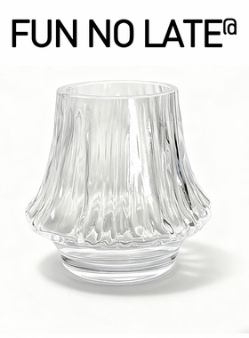 高颜值咖啡杯设计感口杯ins风杯富士山火山玻璃杯酒杯dirty咖啡杯