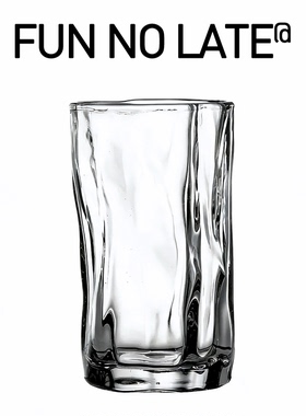 小众ins风不规则扭扭杯玻璃水杯家用女生高级感酒杯饮料咖啡杯子