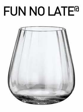 棱镜玻璃杯 简约大容量大肚圆形杯拿铁美式咖啡杯洋酒杯冷饮杯