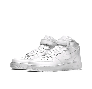 魔术贴中帮 板鞋 Nike 白色366731 Force 女款 100河南AH仓 Air