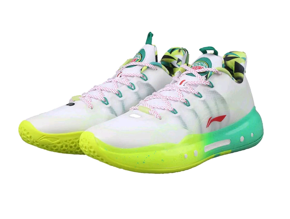 LiNing李宁驭帅14䨻Low莫吉托低帮篮球鞋男款荧光果酸绿 丽水FF仓