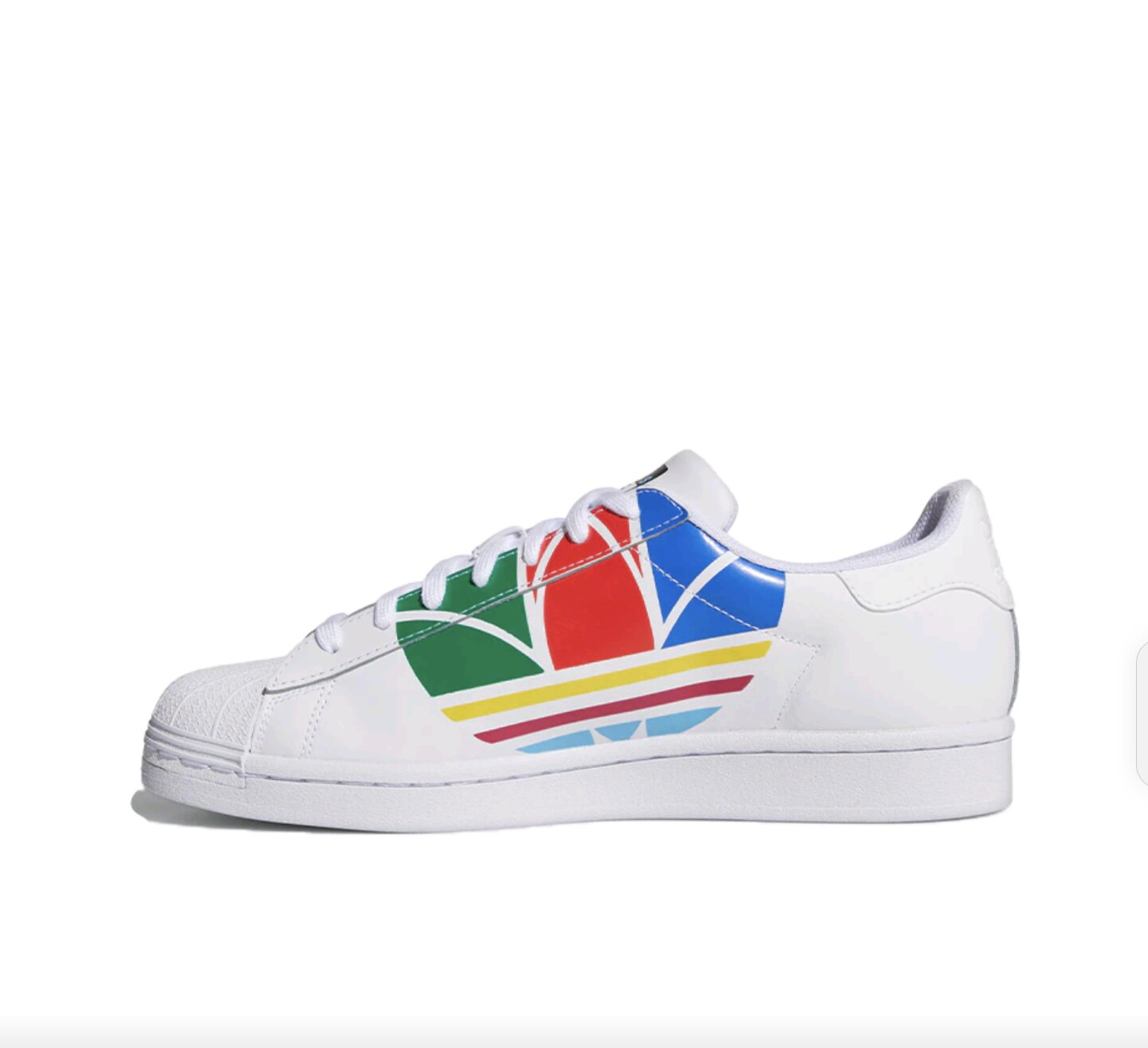 adidas originals系列 低帮 板鞋 男女同款 白彩虹FU9519宁波PL仓