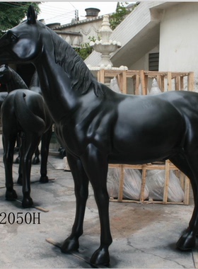 静态黑白雕塑门口摆件仿真动物