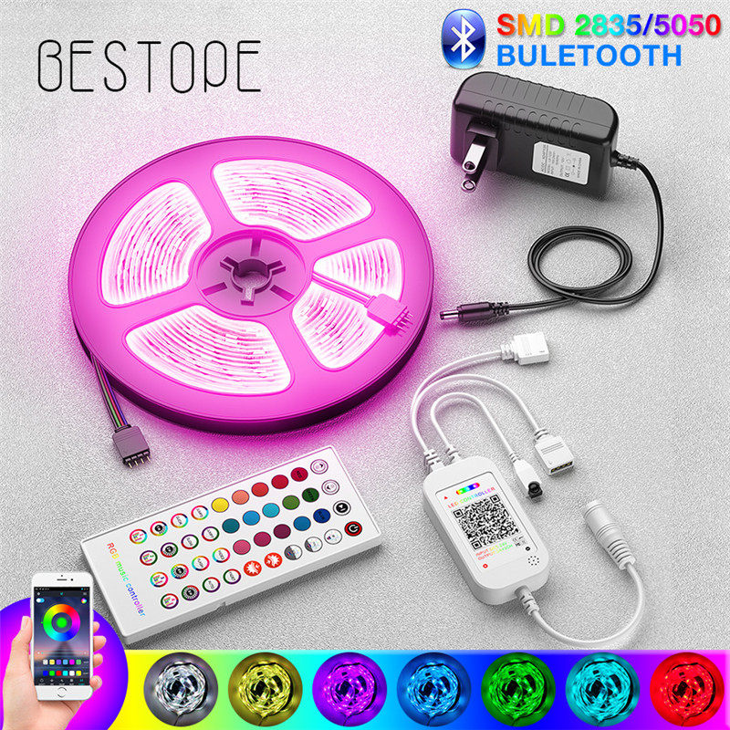 40键遥控器LED5050RGB灯条音乐声控蓝牙APP控制器七彩爆闪12V灯带