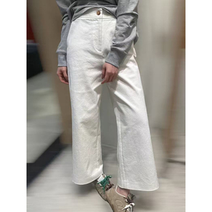 女 酵素洗斜纹直筒9分牛仔裤 意大利高定系列 日本斜纹弹力洗水棉