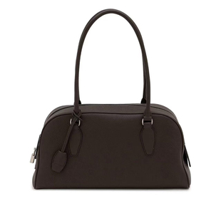 RO'W风 荔枝纹牛皮 锁扣配饰双柄单肩腋下手提包 tote托特包