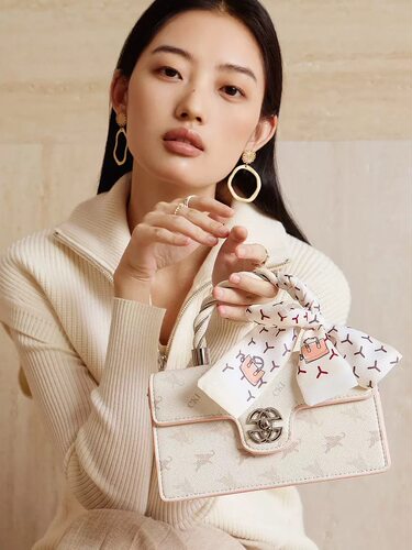 飞象设计时尚丝巾印花手提包包2026新款韩国小众单肩斜挎女包批发