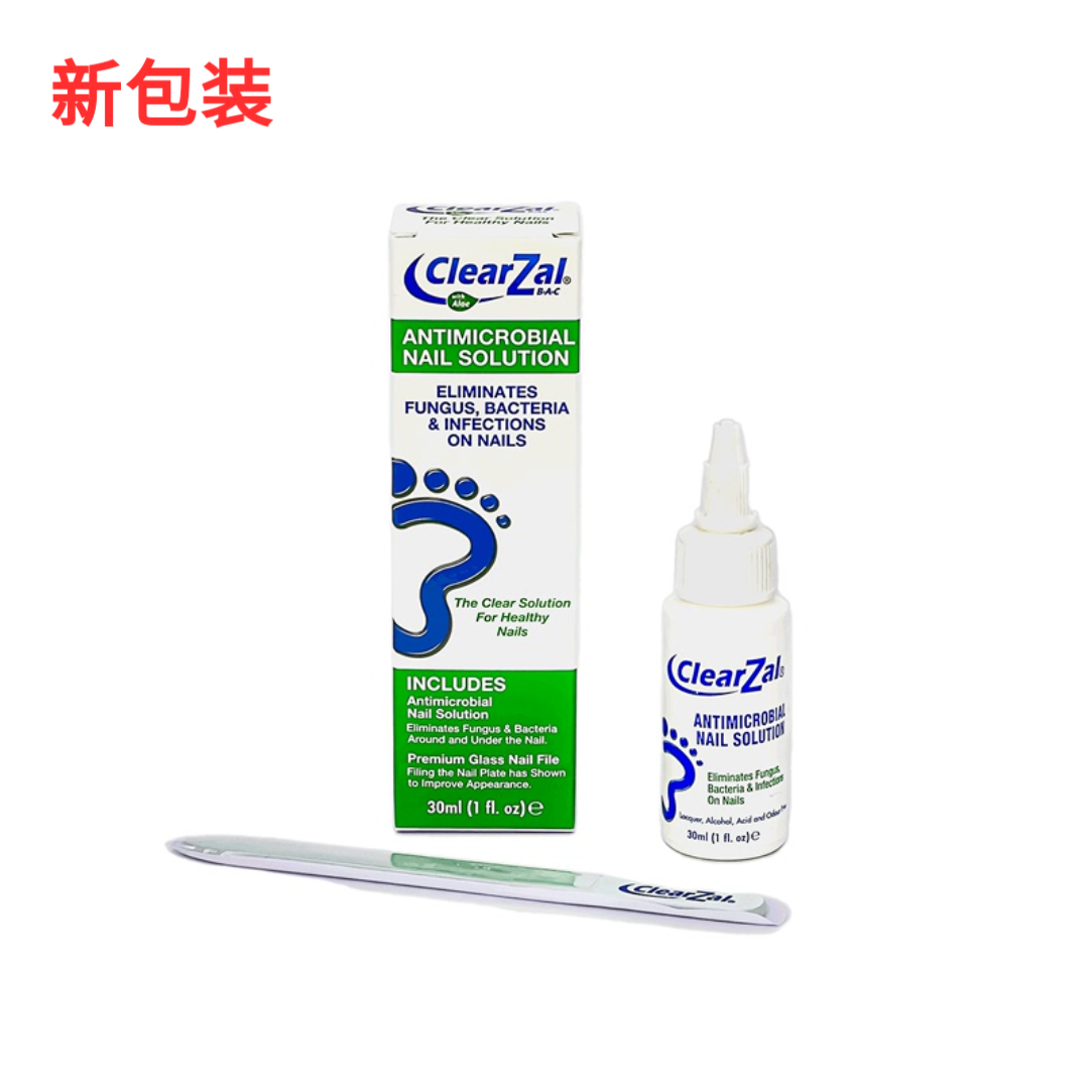 现货美国乐夫甲ClearZal BAC呋抗菌灰指甲溶液去除灰指甲30ml