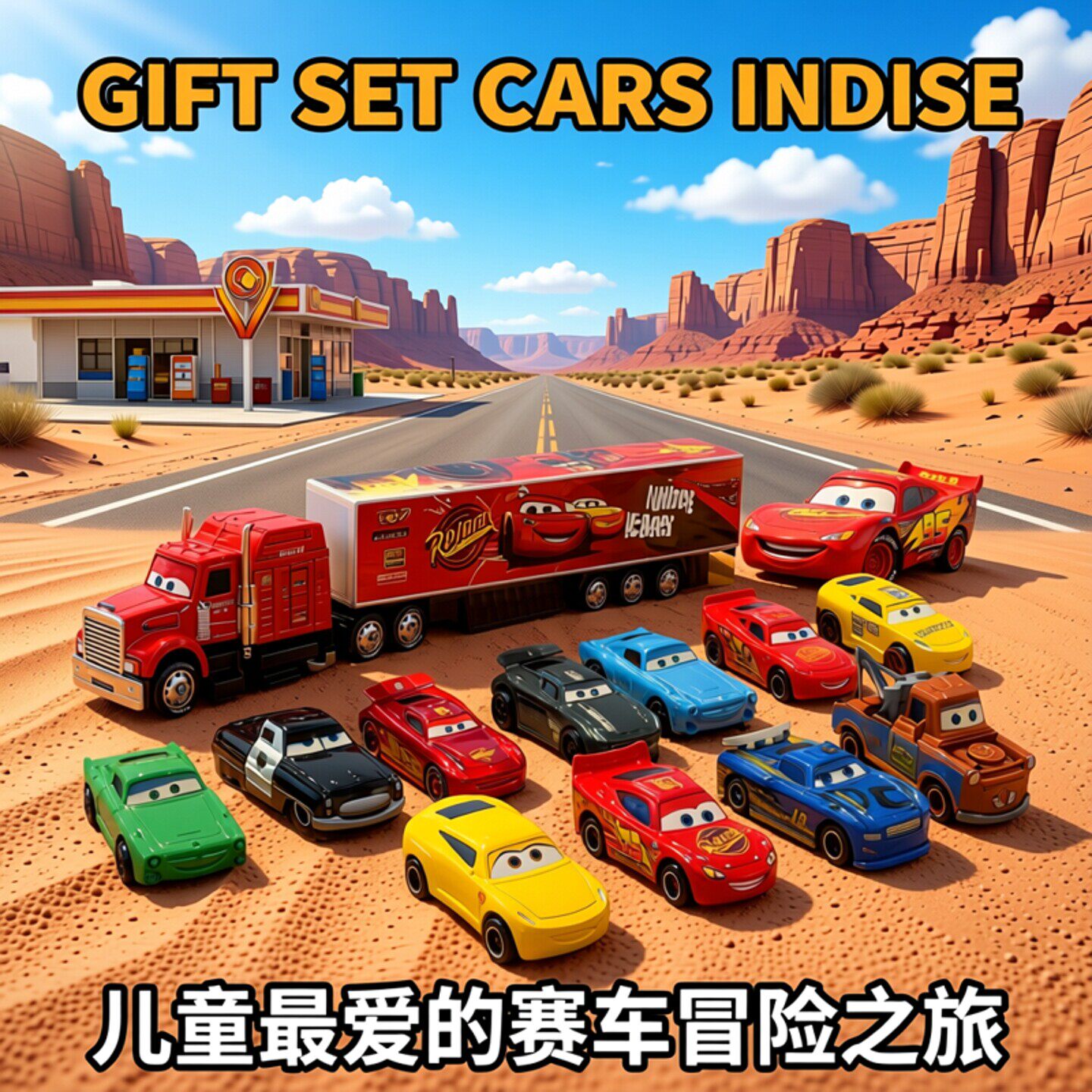 多款卡通合金玩具车套装汽车总动员麦大叔货柜车麦昆赛车儿童礼物