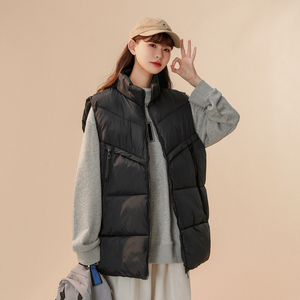2024冬季中性风新款立领冲锋棉马夹 黑色  MJ16-P75 控108图片
