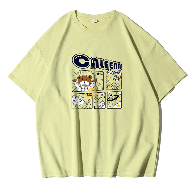 2024夏季新款短袖T恤印花绿色TX066-P25，男装T恤，电商B237