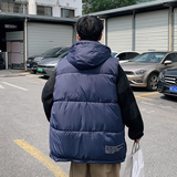 2023港风新款男士连帽可拆卸外贸品质马甲黑色MJ12-P75控108，男装背心/马甲，电商B237