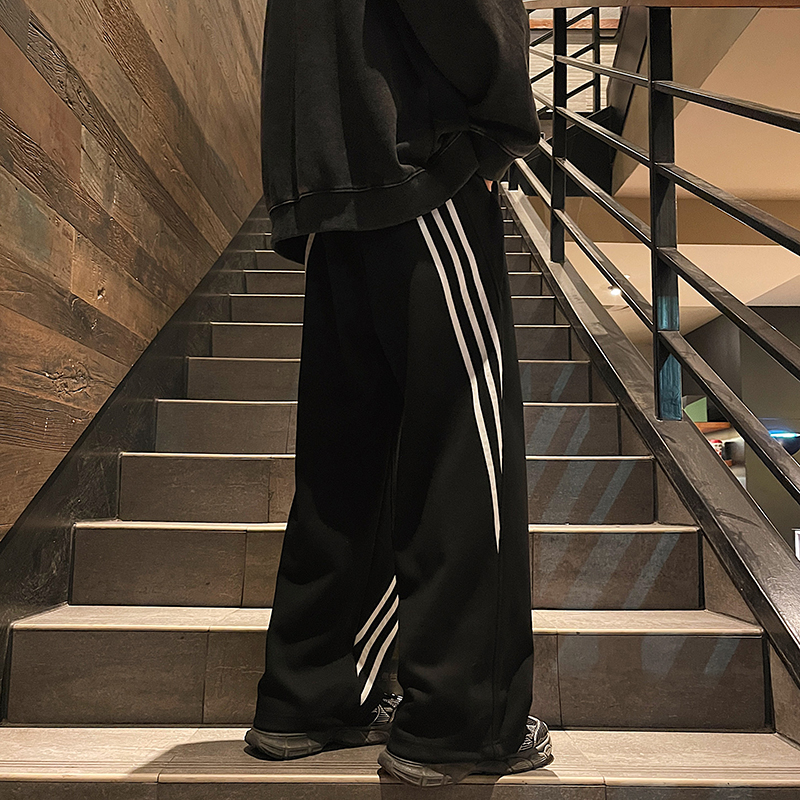 港风春季新款设计感条子卫裤1休闲裤K014-P55控78现货，男装休闲裤，电商B237