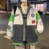 2024春季新款男士撞色贴标刺绣外套港风蓝色JK017-P88控118元，男装夹克，电商B237